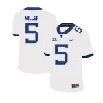 Men's West Virginia Mountaineers NCAA #5 Dreshun Miller White Authentic Nike 2019 Stitched College Football Jersey OR15X53AK